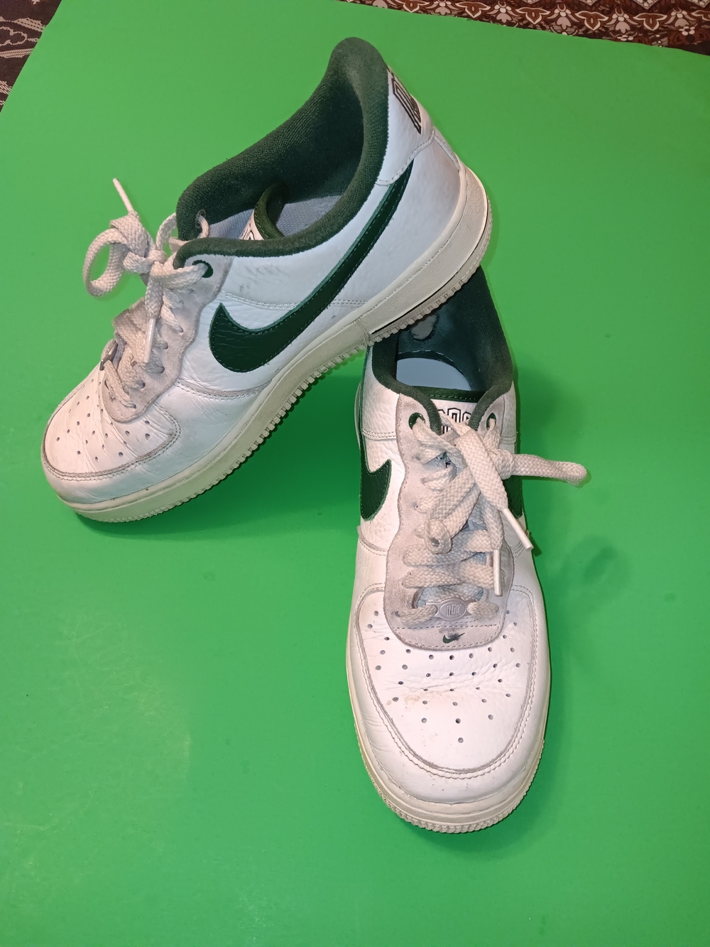 Nike Air Force 1 Command Low Trainers (DR0148-102)Preowned White/Green Men' Sz 9